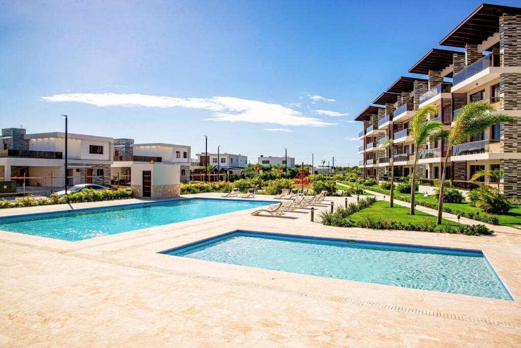 Beautiful Village 3 bedrooms Furnished Pool residencial Velero punta cana — 21