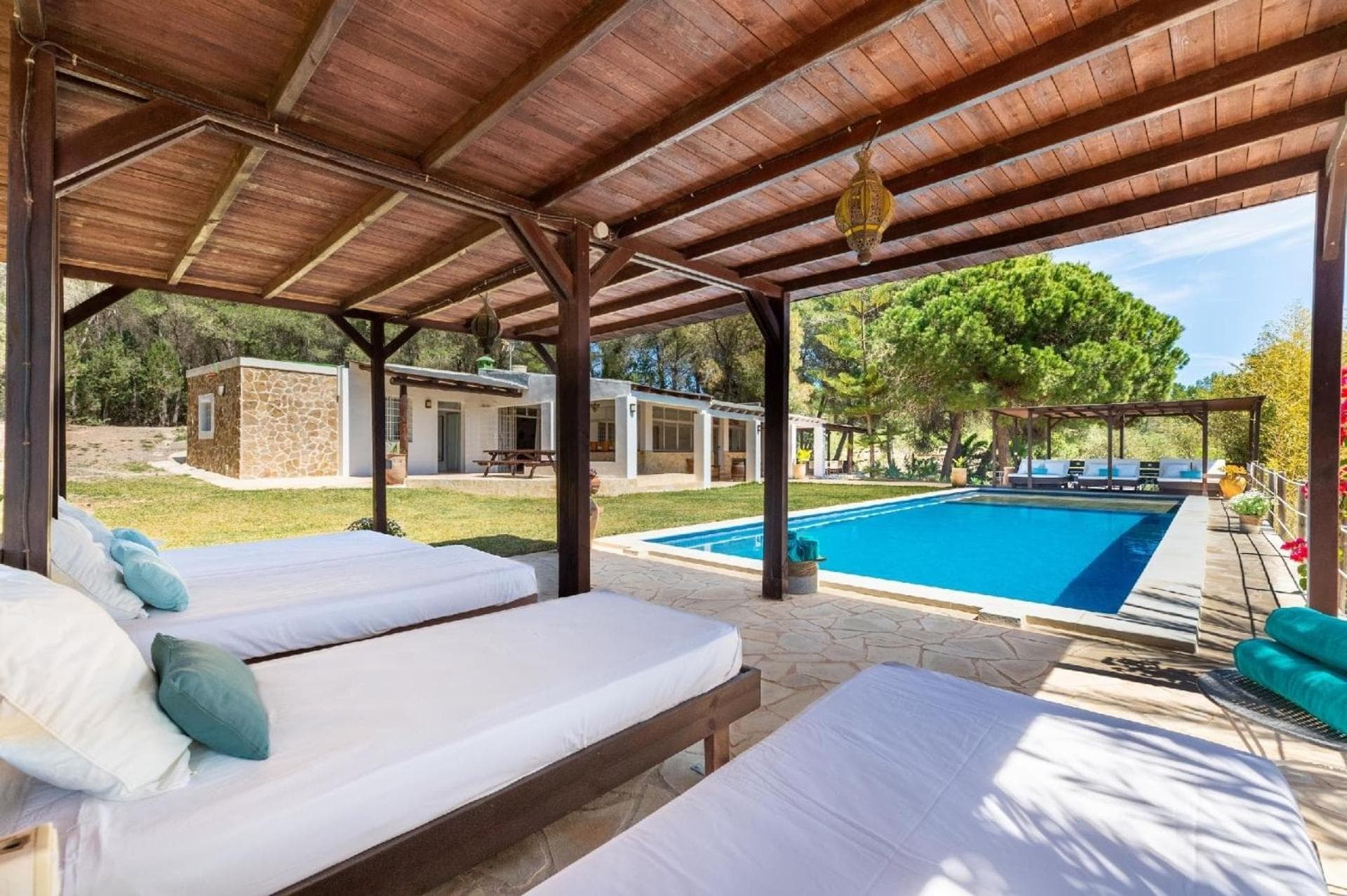 Ferienhaus mit Privatpool für 14 Personen ca 350 qm in Sant Llorenç de Balàfia, Ibiza Binnenland von Ibiza — 14