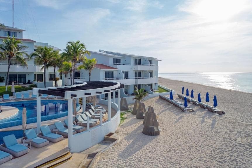 SUNSET FISHERMEN BEACH & SPA RESORT-Optional All Inclusive- 3 UNITS CHOICE-ROOM - 344A Ocean view with terrace- ROOM 344B No terrace, View from window to p — 6